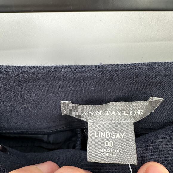 ANN TAYLOR NWT Navy Lindsay Dress Trouser Work Pant // 00 - Picture 5 of 9